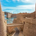 Old town and harbor of Dubrovnik Croatia
