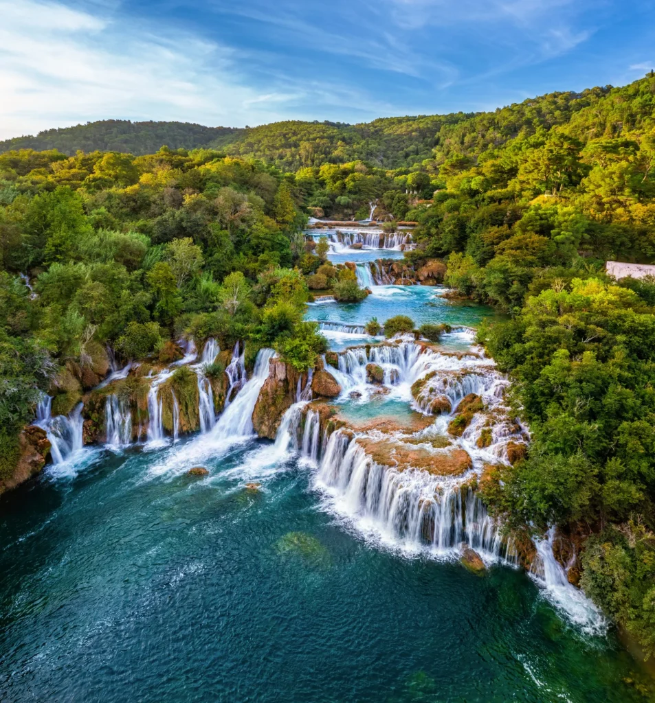 Marvel at the majestic Krka Waterfalls