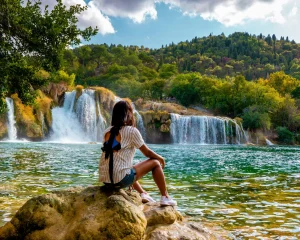 Witness the cascading beauty of Krka Waterfalls