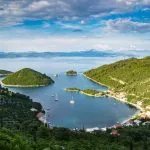 Amazing panorama of Prozuska luka at island Mljet.Croatia