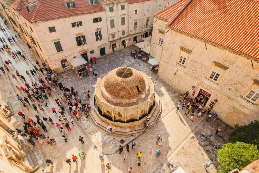 october th onofrio fountain in dubrovnik croatia surrounded by tourists stockpack adobe stock scaled