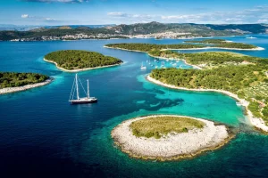 Set sail to the serene Pakleni Islands' hidden coves